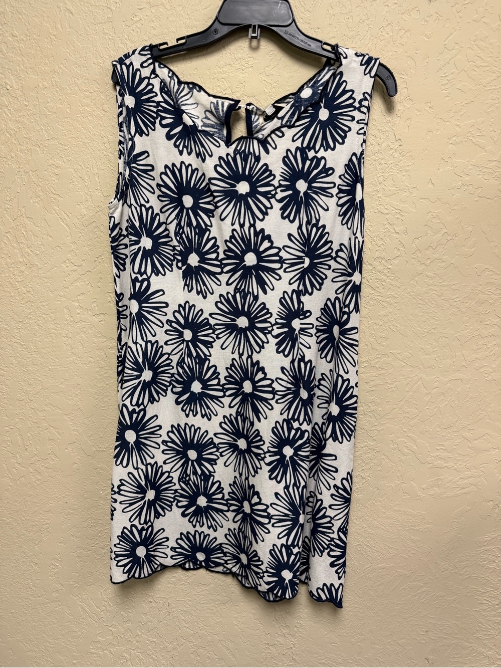 Elizabeth James White with Navy Daisy Dress